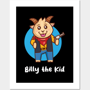 Billy the kid (on dark colors) Posters and Art